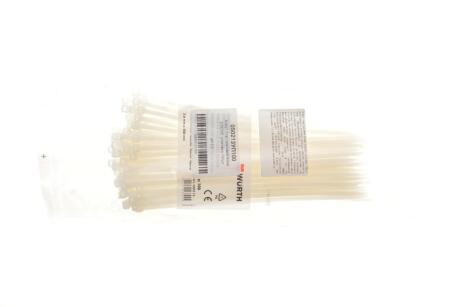 Хомут пластмасовий білий 3,5X200, упаковка 100шт. WURTH 050213УП100
