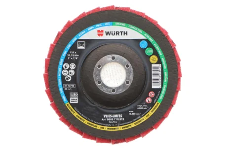 Диск пелюстковий флісовий RED PERFECT 3D, FINE, D125, 22,23 mm, ZEBRA {арт. } WURTH 0585710322