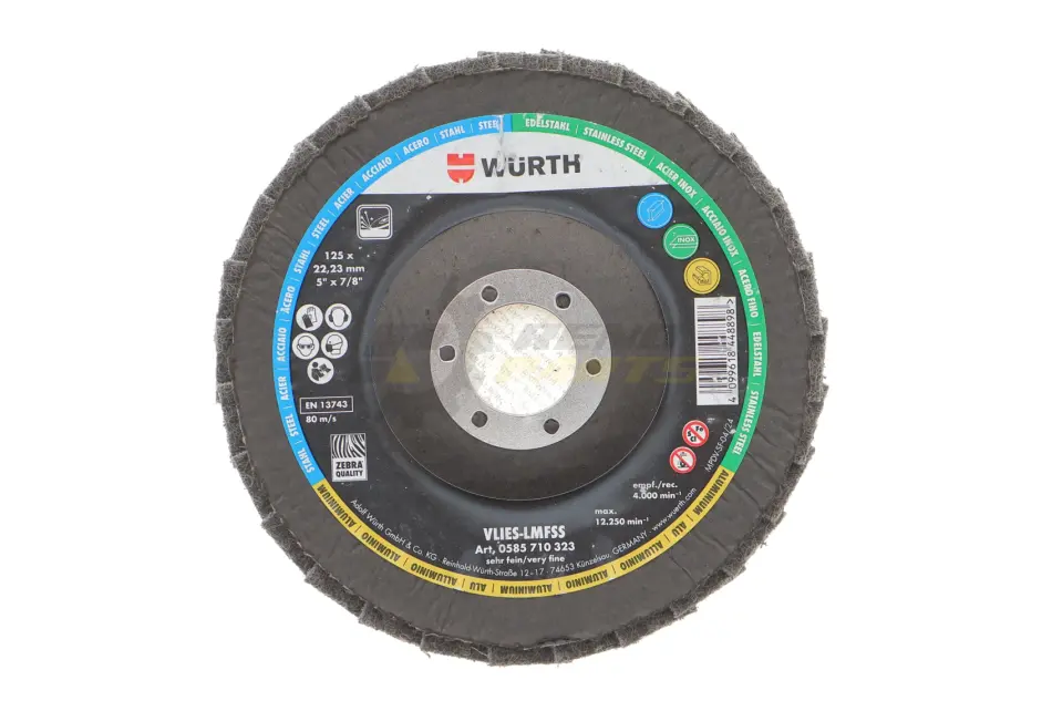 Диск пелюстковий флісовий RED PERFECT 3D, VERYFINE, D125, 22,23 mm, ZEBRA {арт. } WURTH 0585710323 (фото 1)