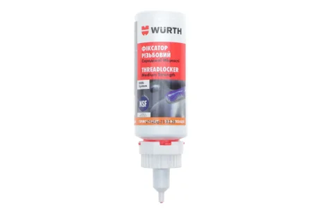 Фиксатор резьбы (синий) 50g (от -55°С до +150°С) WURTH 0893243050