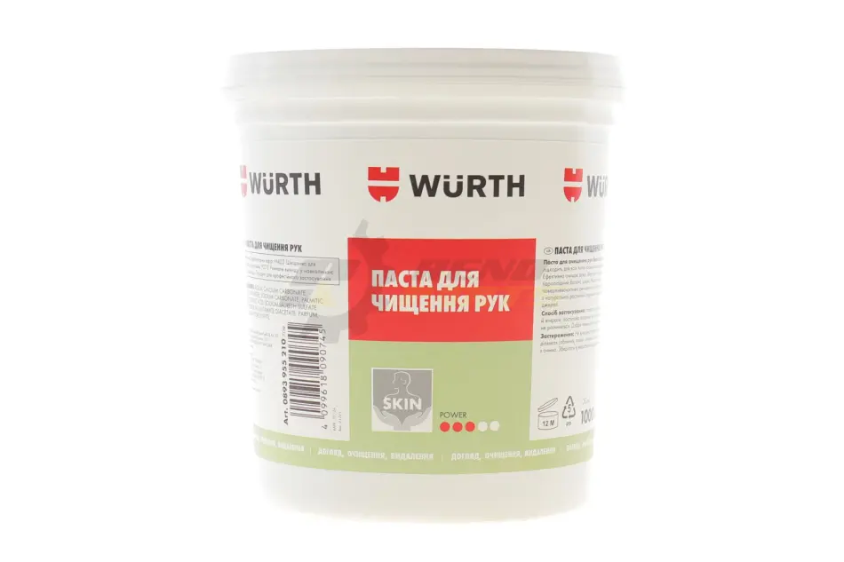 Паста для чищення рук, 1000 ml, SKIN {арт. } WURTH 0893955210 (фото 1)