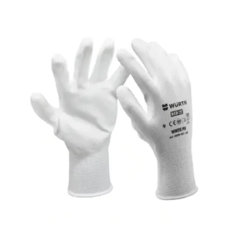 Рукавиці захисні White PU, пара, розмір 8 {арт. 08 WURTH 0899401108
