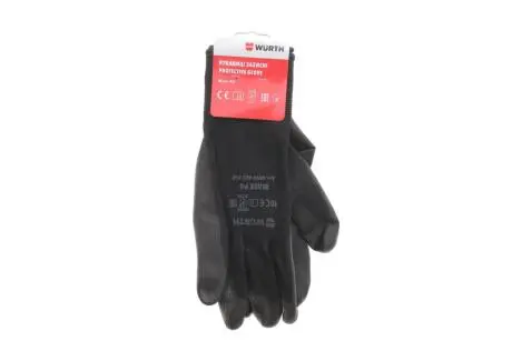 Перчатки защитные с полиуретановым покрытием Black PU (Т.10) WURTH 0899402410