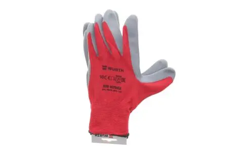 Рукавиці захисні RED NITRILE, поліестер, покритя нітрил, пара, р.10, RED LINE {арт. } WURTH 0899403110