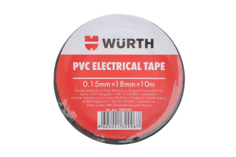 Изоляционная лента PVC, черная, 18мм/10м {арт. 1985 WURTH 1985101