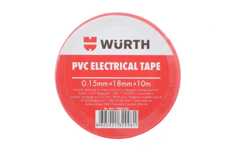 Изоляционная лента PVC, красная, 18мм/10м {арт. } WURTH 1985103