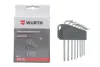 Набір ключів Г-подібних TORX з отвором, S2, TX6-25, 8 шт., RED STRIPE {арт. 575239 122} WURTH 575239122 (фото 2)