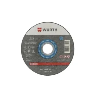 Круг відрізний (к-кт 10шт) 125x1x22,23 мм RED STRIPE WURTH K1664101250