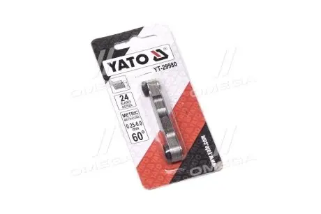 Різьбомір метричний 0,25 - 6,0 мм YATO YT29980