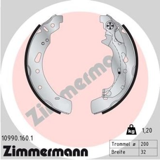 Гальмiвнi колодки барабаннi ZIMMERMANN 109901601