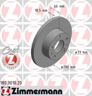 Гальмiвнi диски ZIMMERMANN 180301020