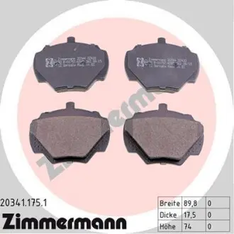 Тормозные колодки дисковые передние ZIMMERMANN 203411751