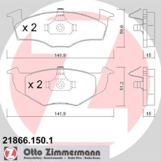 Гальмiвнi колодки дисковi ZIMMERMANN 218661501