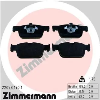 Колодки гальмівні дискові ZIMMERMANN 22098.170.1