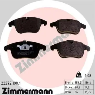 Колодки гальмівні дискові ZIMMERMANN 222721901
