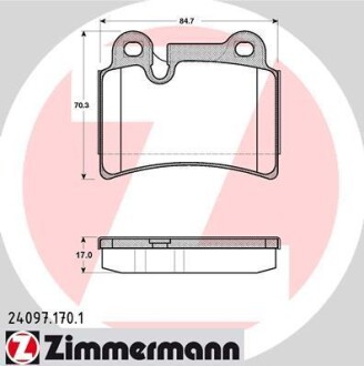 Колодки гальмівні дискові ZIMMERMANN 24097.170.1