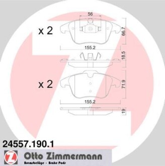 Колодки гальмівні дискові ZIMMERMANN 24557.190.1