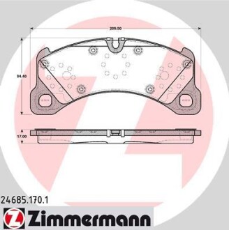 Колодки тормозные дисковые ZIMMERMANN 246851701