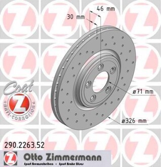 Диск тормозной SPORT Z ZIMMERMANN 290226352