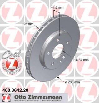 Гальмiвнi диски ZIMMERMANN 400364220