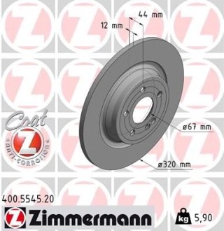 Гальмiвнi диски ZIMMERMANN 400554520