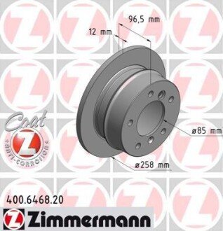 Гальмiвнi диски заднi ZIMMERMANN 400646820