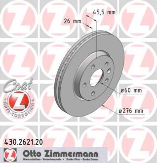 Диск тормозной ZIMMERMANN 430262120