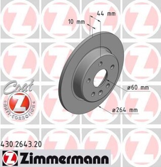 Гальмiвнi диски заднi ZIMMERMANN 430264320