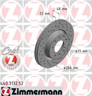 Гальмiвнi диски ZIMMERMANN 440313252