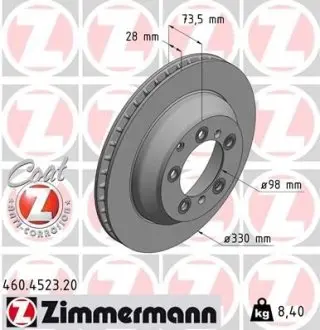Диск тормозной ZIMMERMANN 460452320