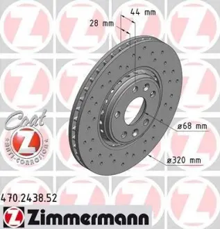 Гальмiвний диск Sport переднi ZIMMERMANN 470243852