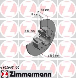 Диск гальмівний ZIMMERMANN 470.5401.00