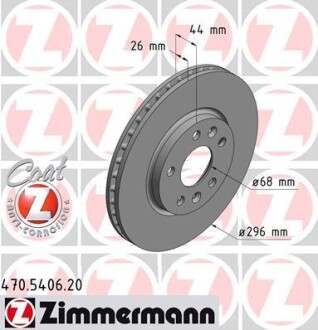 Диск тормозной ZIMMERMANN 470.5406.20