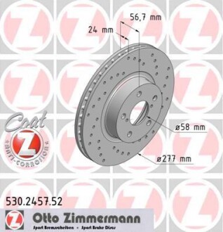 Диск гальмівний SPORT Z ZIMMERMANN 530245752