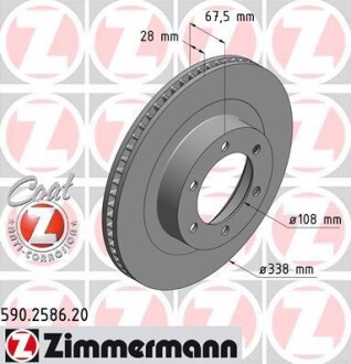 Диск гальмівний ZIMMERMANN 590258620