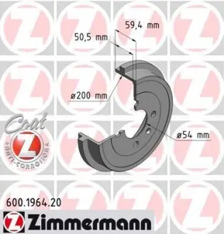 Гальмiвний барабан Coat Z заднi ZIMMERMANN 600196420